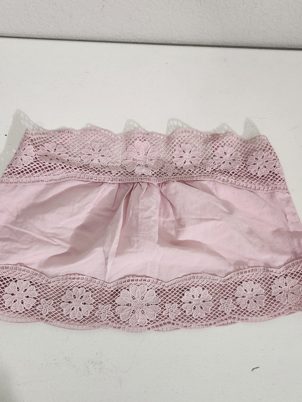MARBLE Pink Lace-Trim Women’s Mini Top